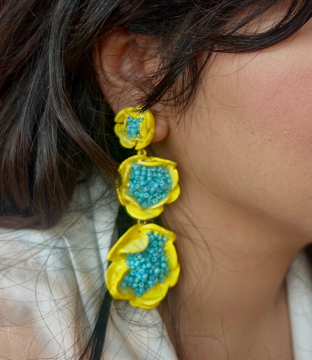 Yellow Blossom Danglers