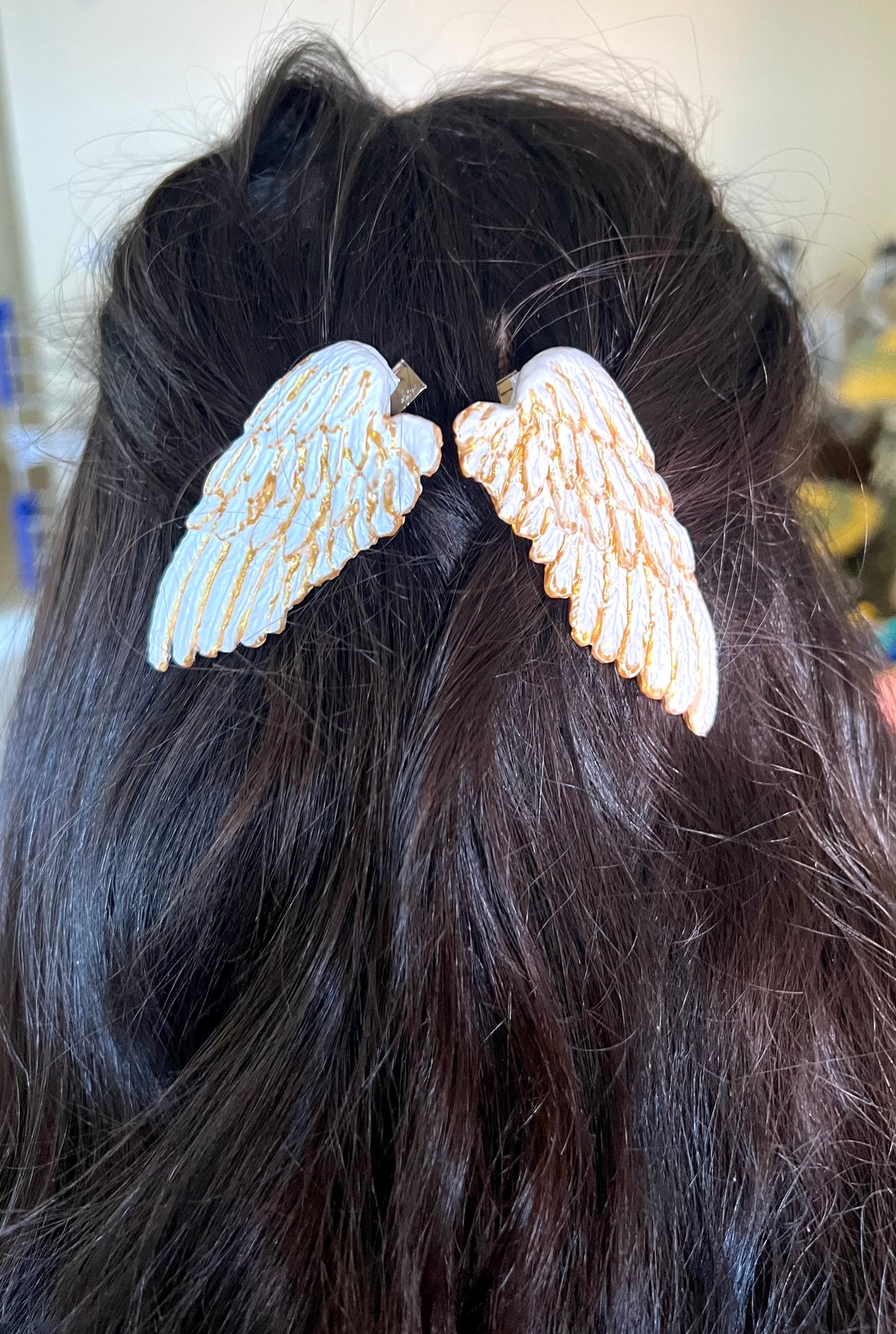 Angle Wings hair clips