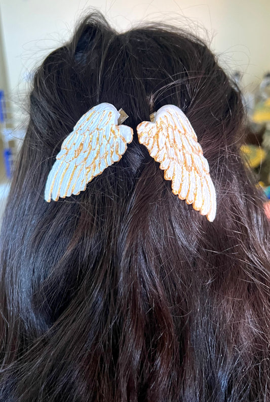 Angle Wings hair clips