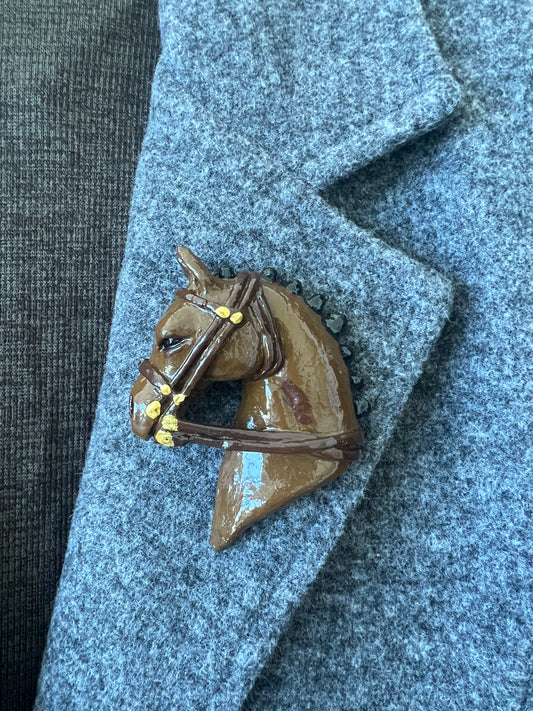 Race Horse Brooch