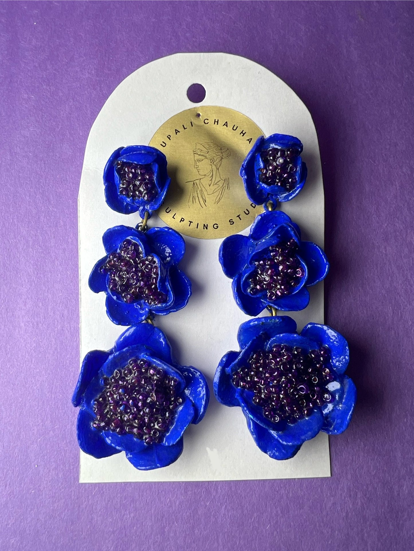 Blue Blossom Danglers