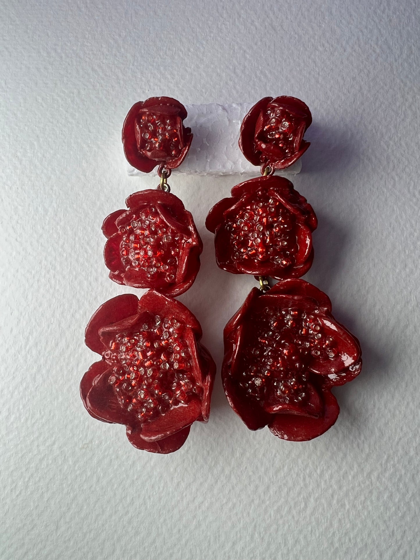 Red Blossom Danglers