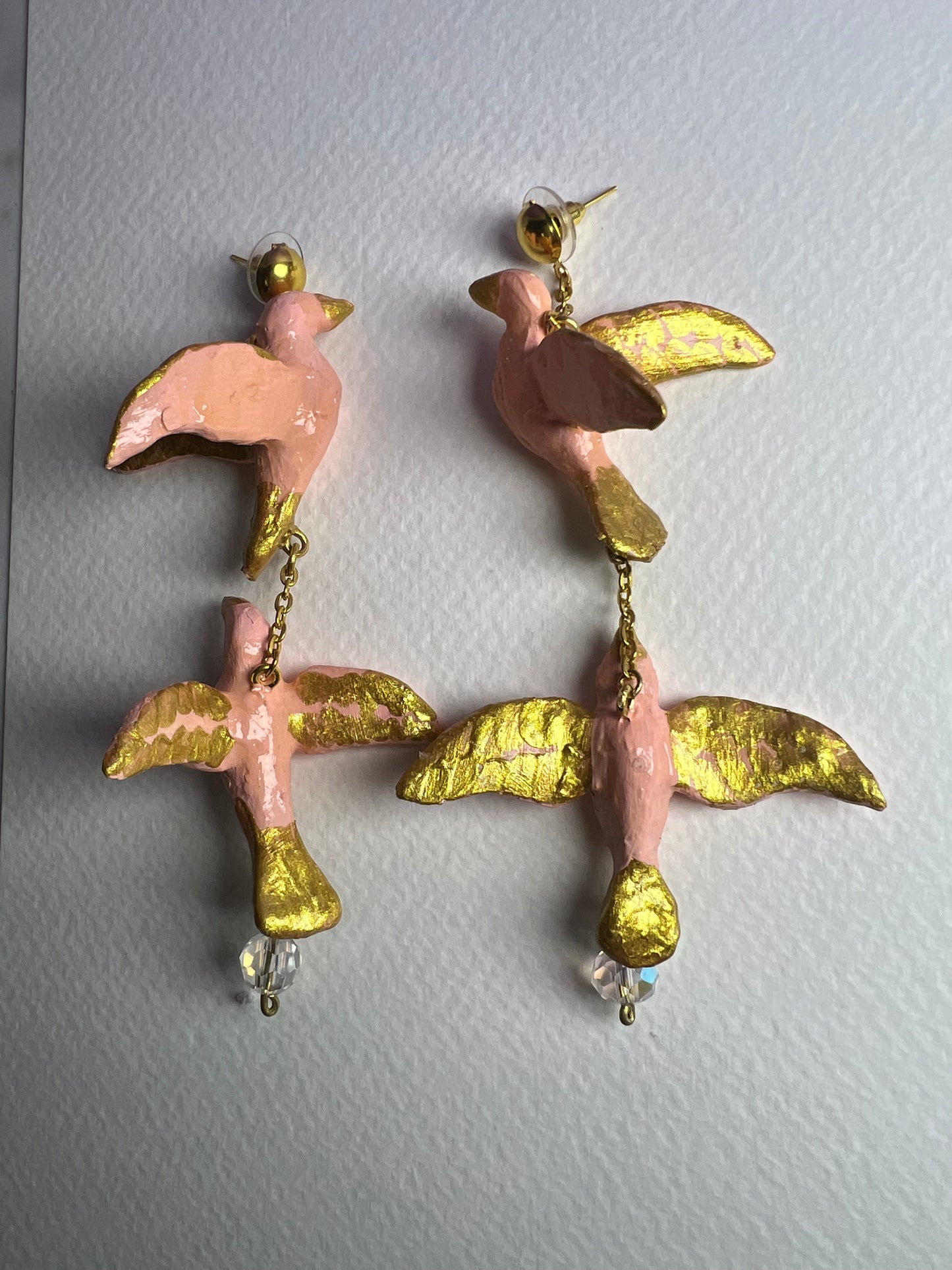 Pink Bird Danglers