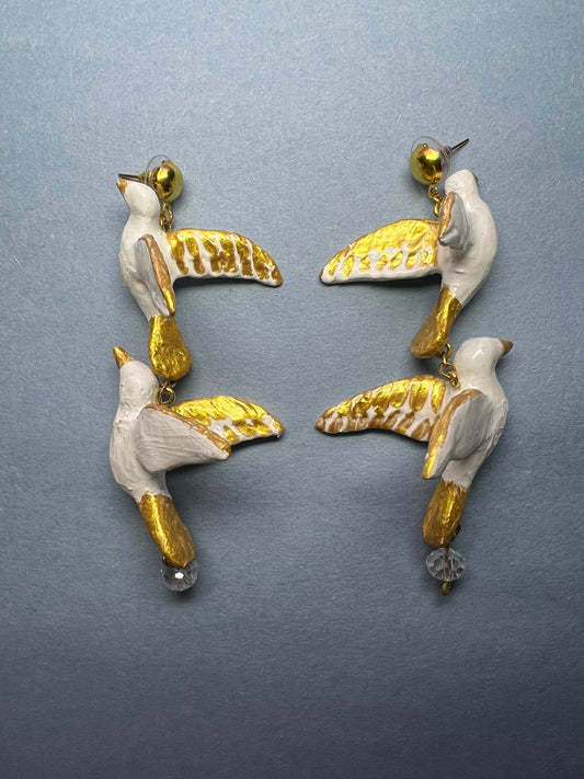 White Dove Danglers