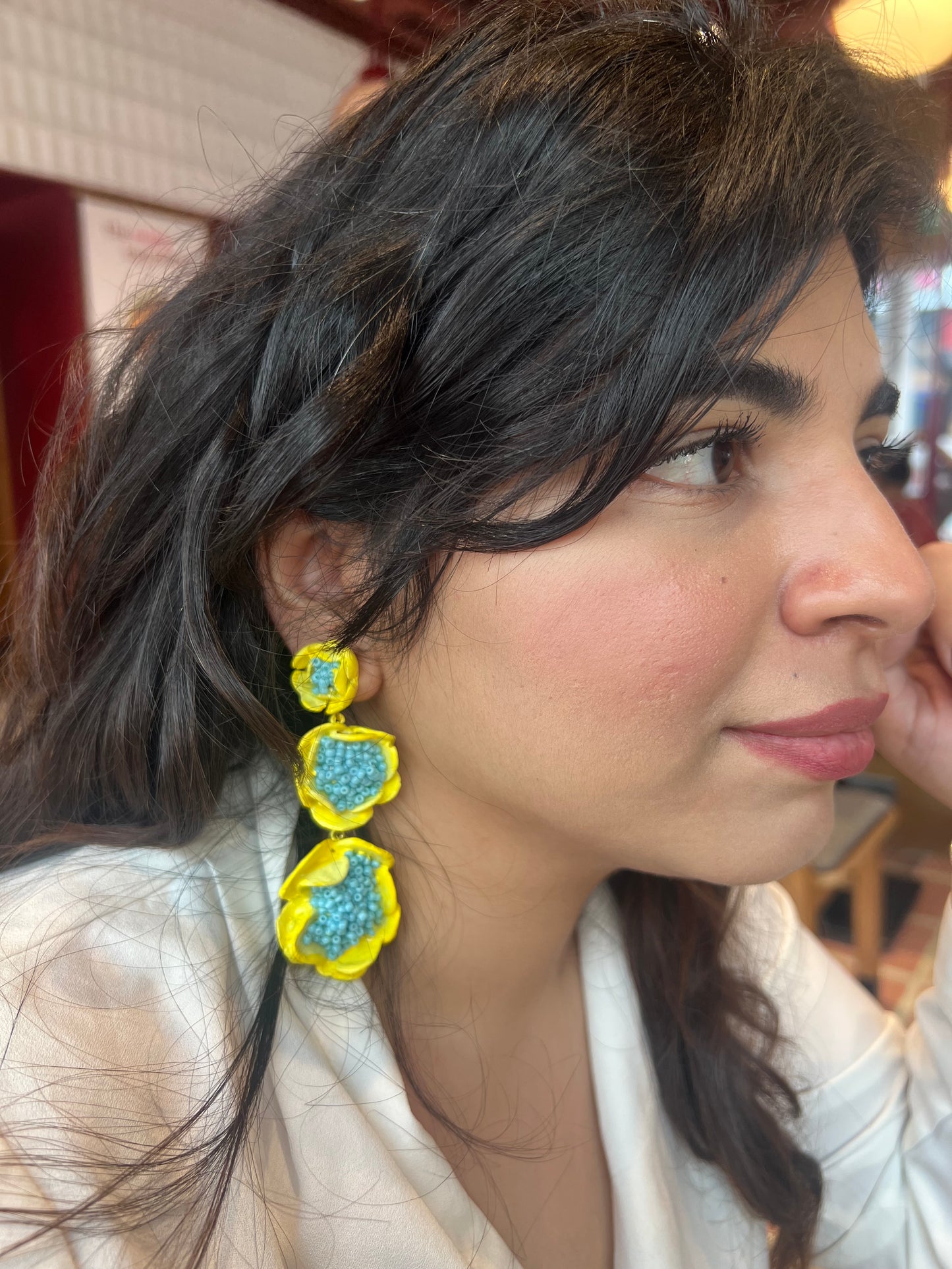 Yellow Blossom Danglers